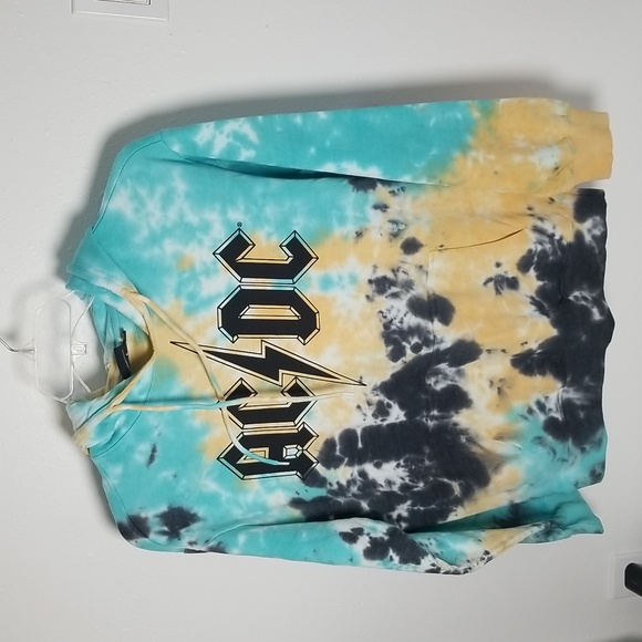 AC/DC | Tops | Acdc Tie Dye Logo Hoodie Medium | Poshmark